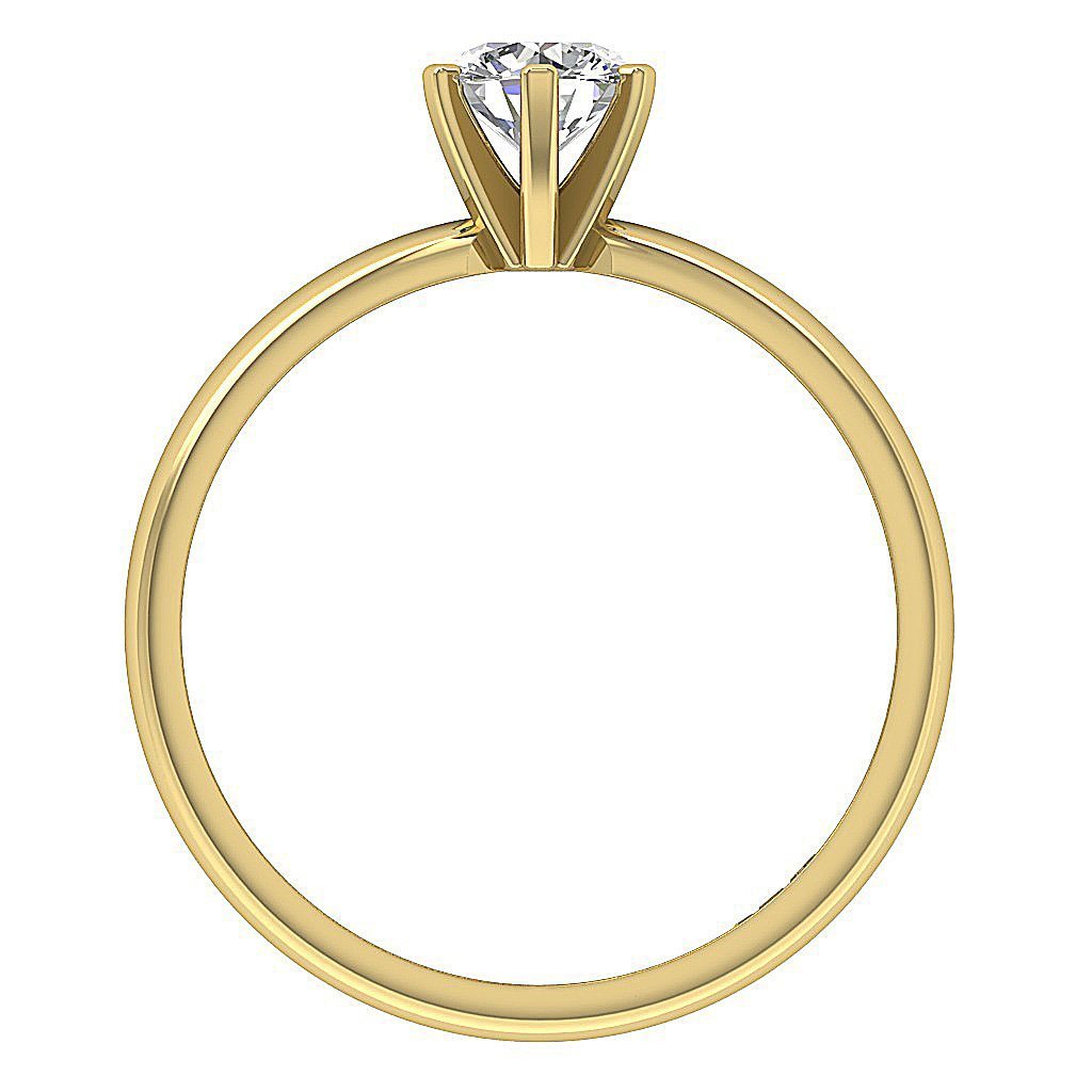 NaturalDiamondYellowGoldRingFrontView