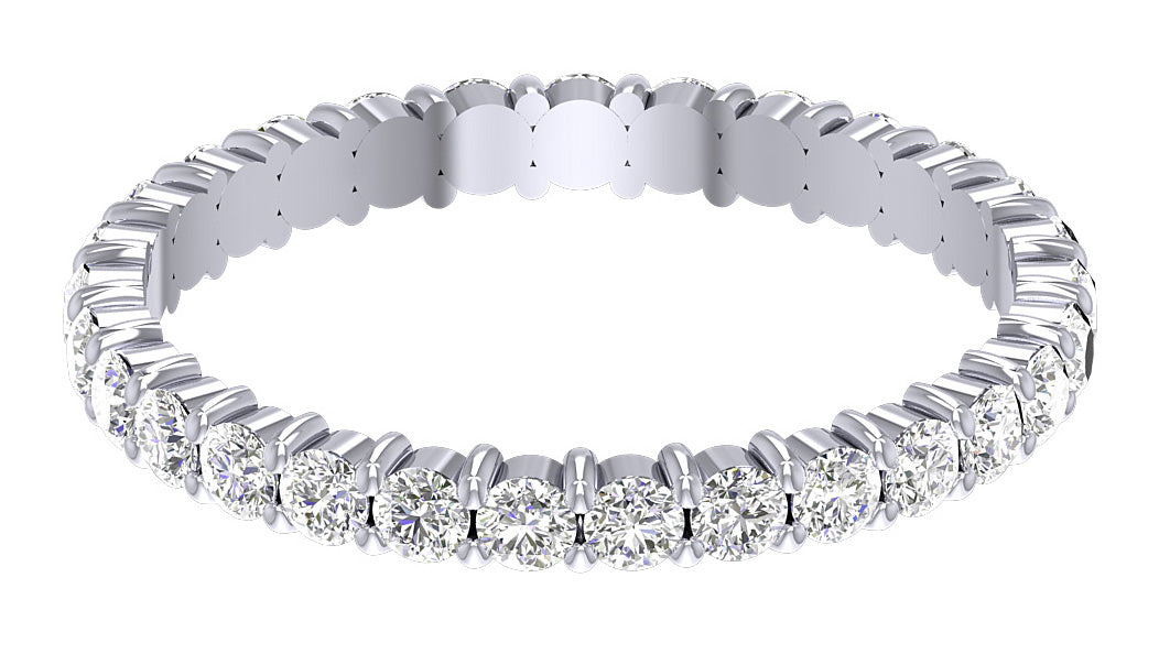 Eternity Band Engagement Ring SI1 G 1.00 Carat Natural Diamond 14K White Yellow Rose Gold