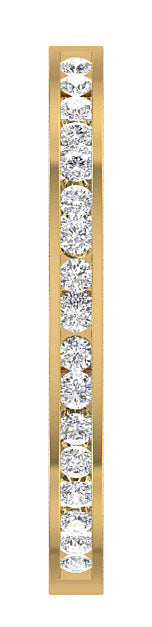 The Harrison Round Cut Inside Outside Channel Set Hoops Earring 14K Solid Gold