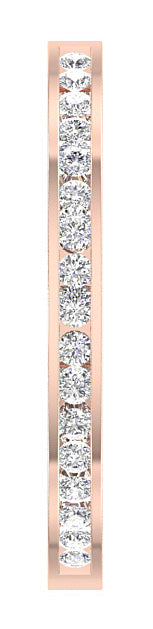 The Harrison Round Cut Inside Outside Channel Set Hoops Earring 14K Solid Gold