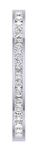 The Harrison Round Cut Inside Outside Channel Set Hoops Earring 14K Solid Gold