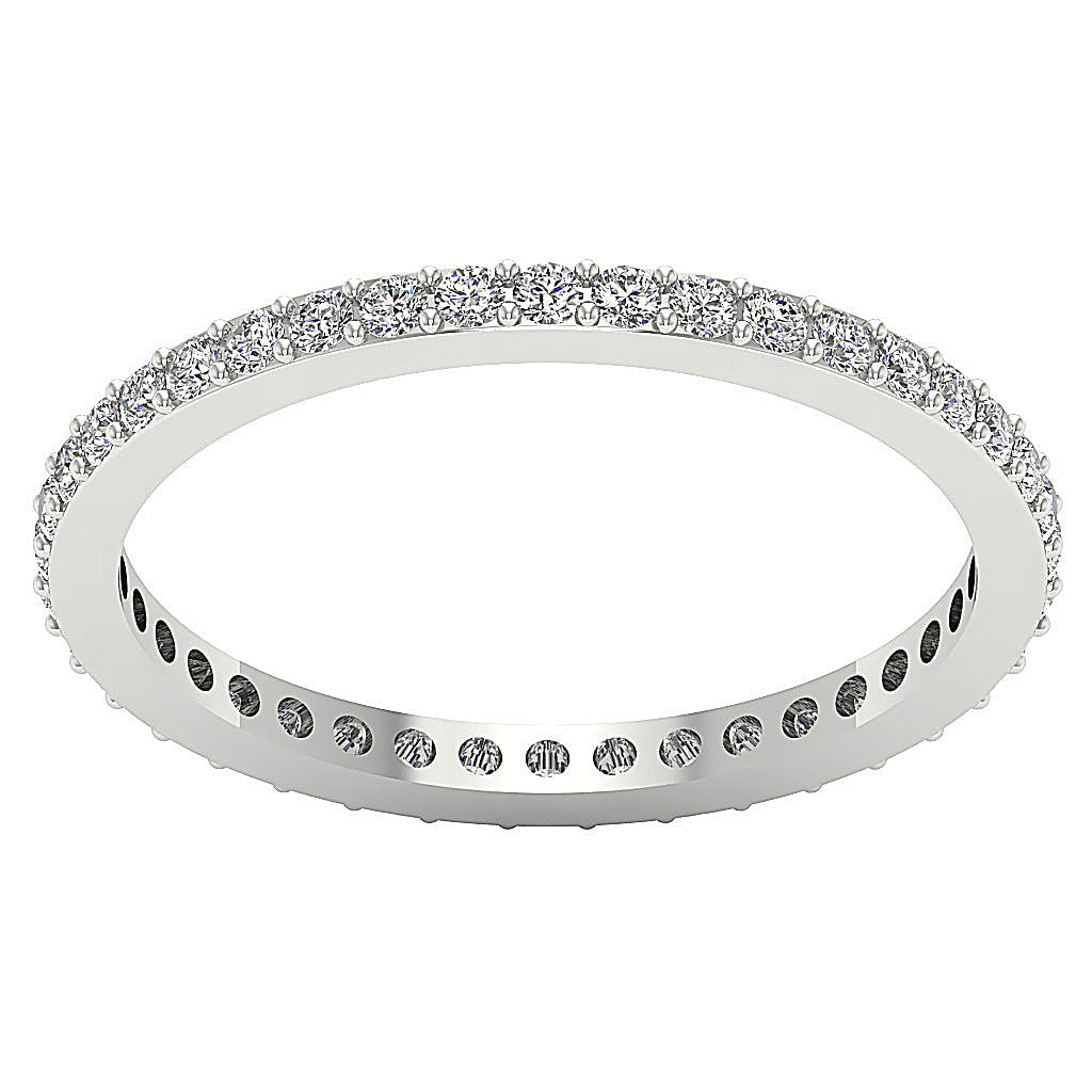 The Josue Natural Diamond 14K Solid Gold Stackable Full Eternity Wedding Ring