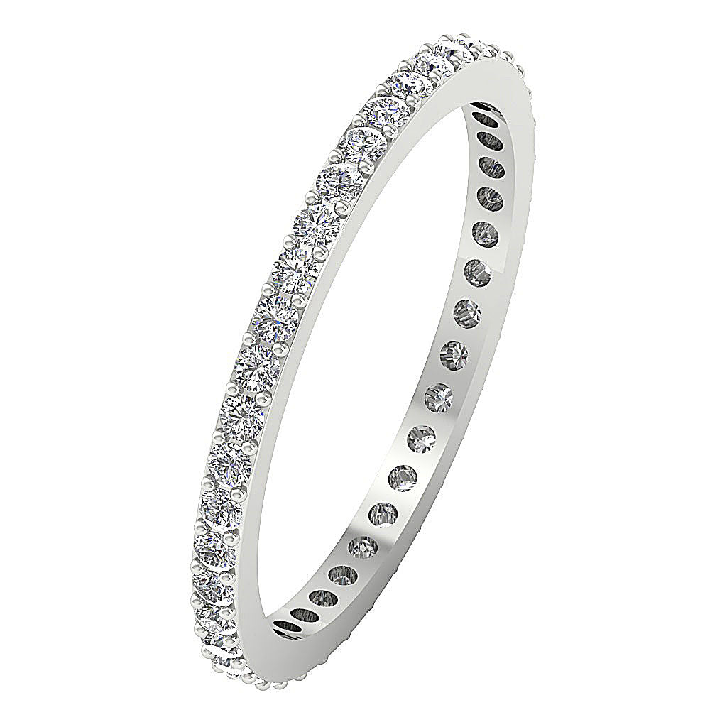 The Josue Natural Diamond 14K Solid Gold Stackable Full Eternity Wedding Ring
