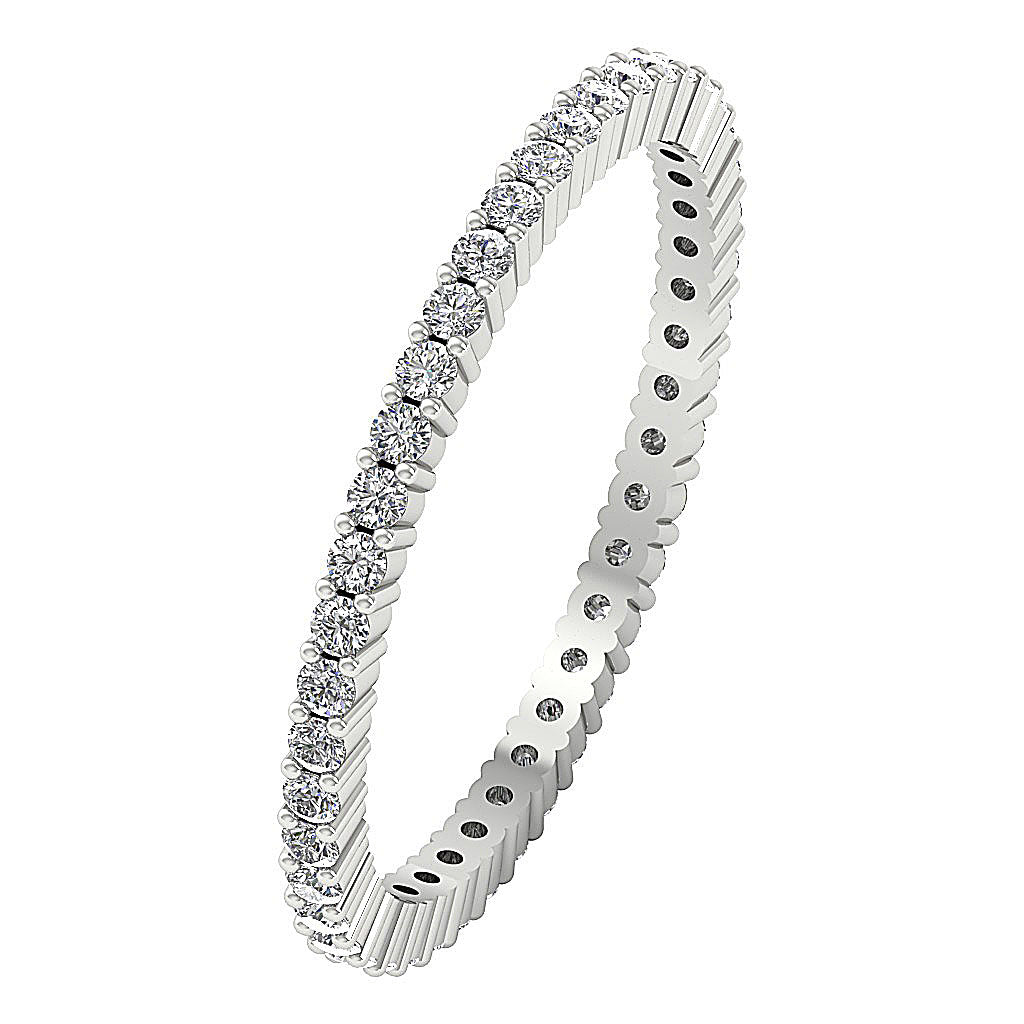 The Kade Elegant Prong Set Genuine Diamond Rose Gold Full Eternity Ring
