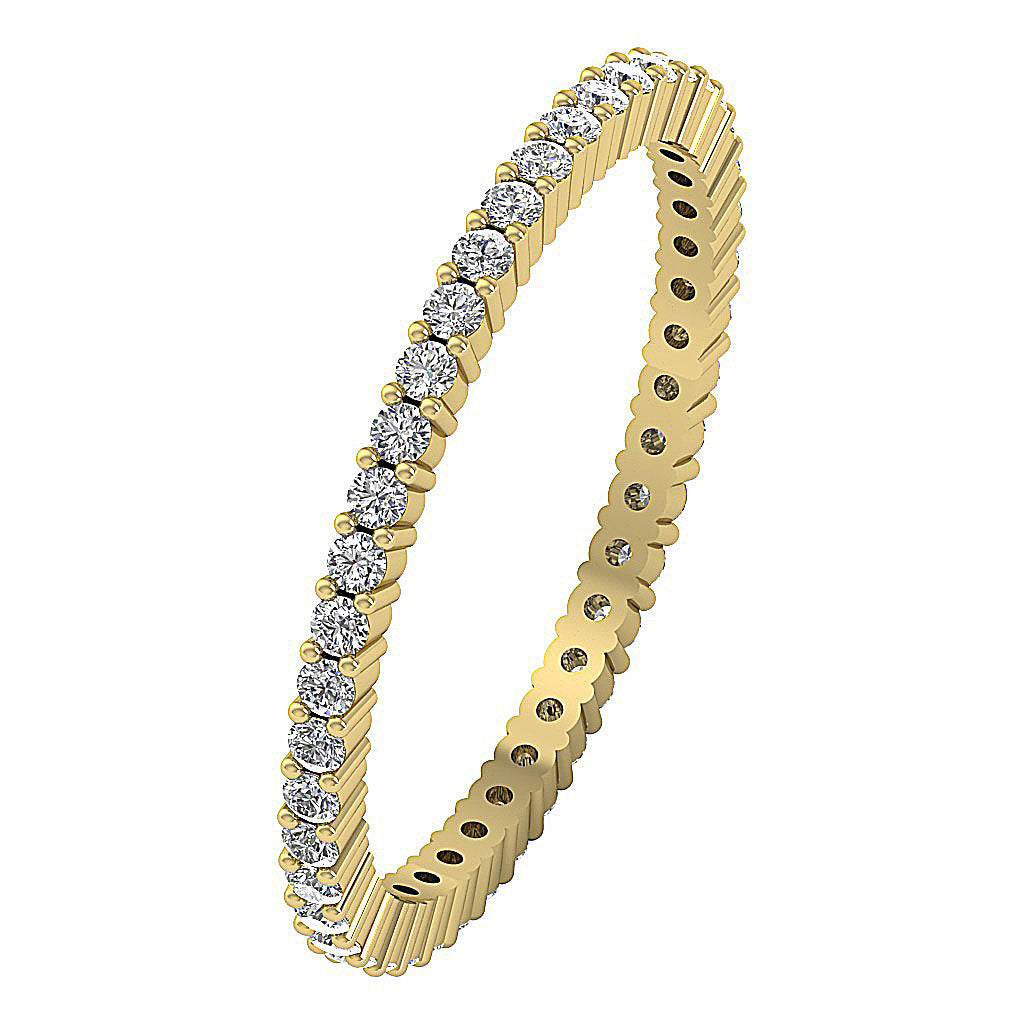 The Kade Elegant Prong Set Genuine Diamond Rose Gold Full Eternity Ring