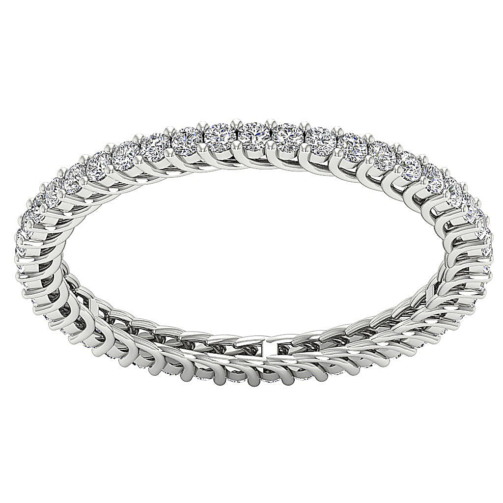 The Briggs Prong Set Diamond 14K Gold Eternity Wedding Ring