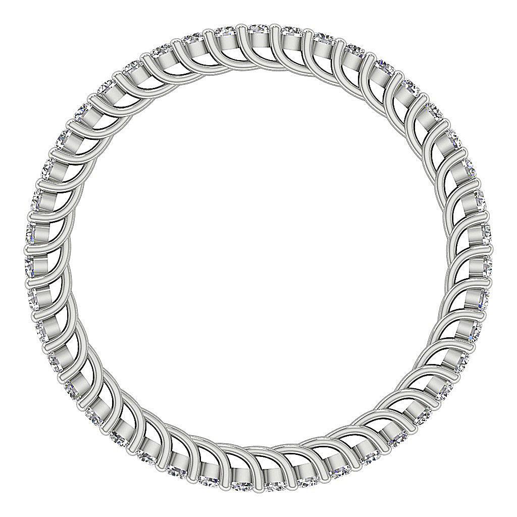 The Briggs Prong Set Diamond 14K Gold Eternity Wedding Ring