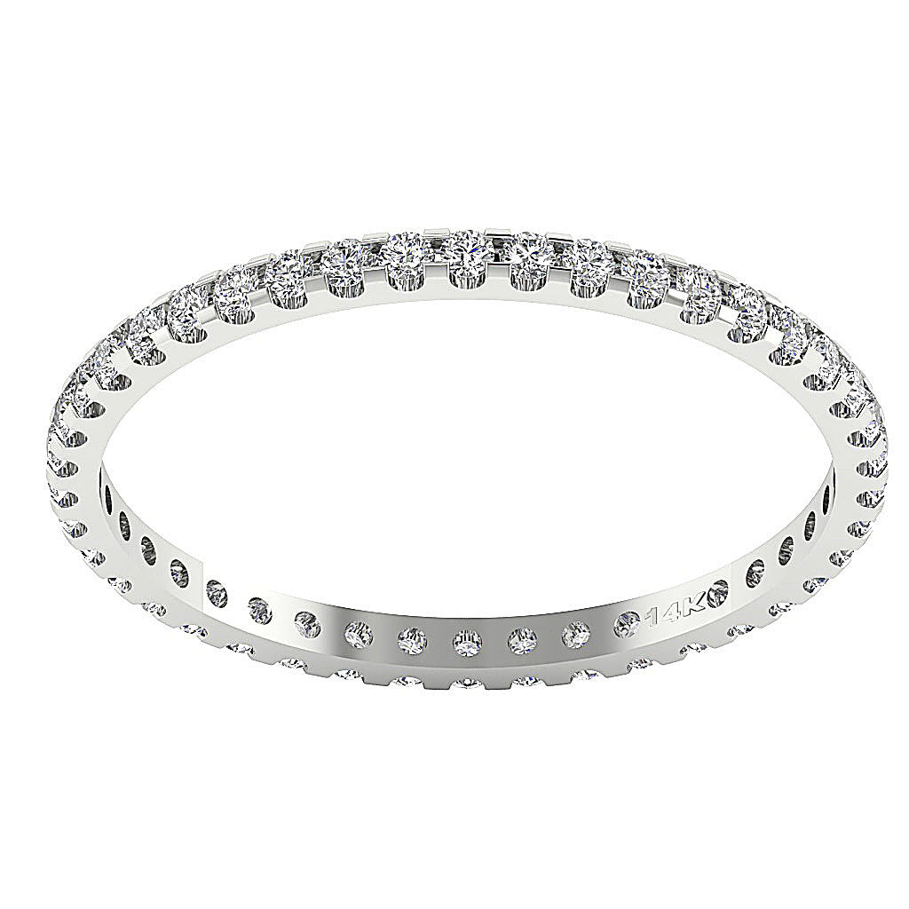 The Jensen Stackable Eternity Ring Band Natural Diamond 14K Gold
