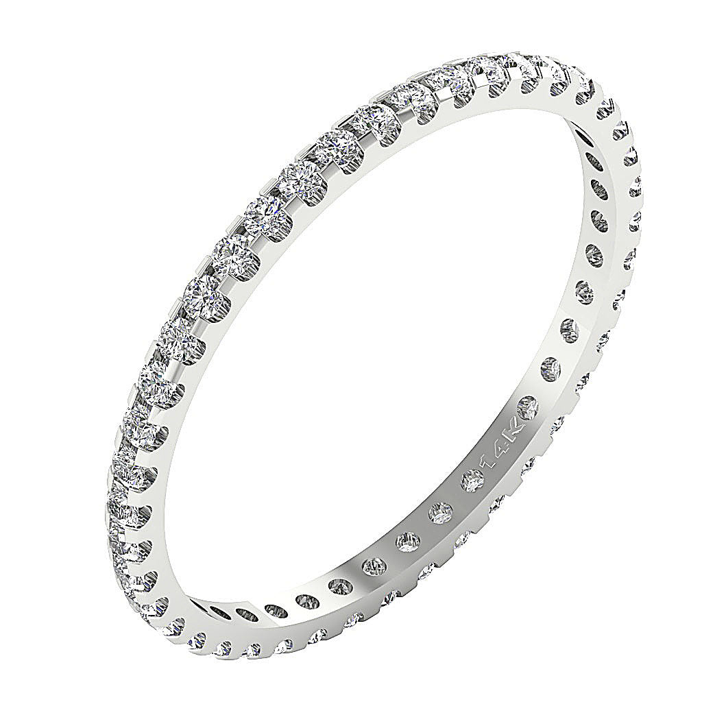 The Jensen Stackable Eternity Ring Band Natural Diamond 14K Gold