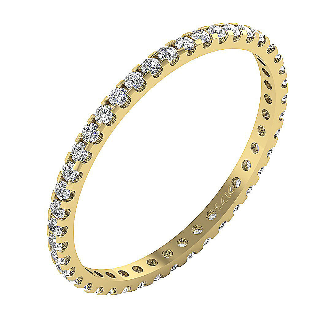 The Jensen Stackable Eternity Ring Band Natural Diamond 14K Gold