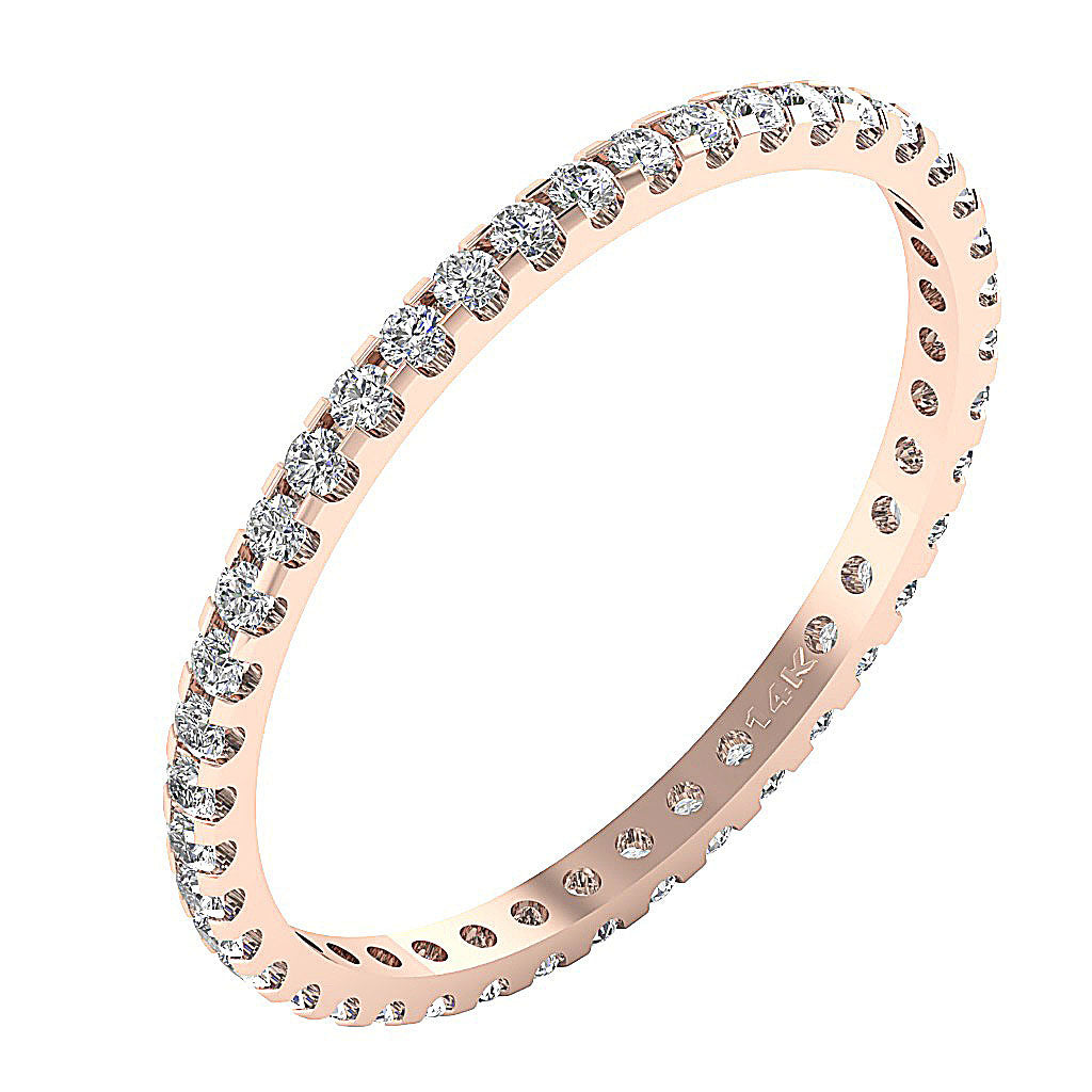 The Jensen Stackable Eternity Ring Band Natural Diamond 14K Gold