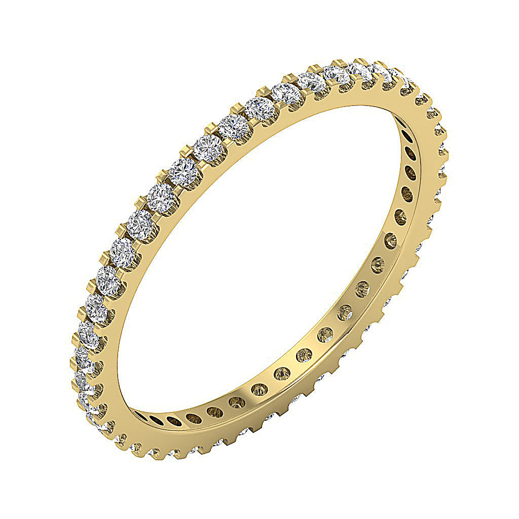 The Khalil 14K White Yellow Rose Gold Full Eternity Anniversary Diamond Ring For Her