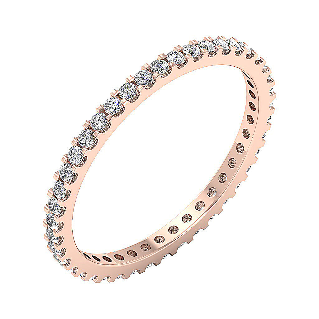 The Khalil White Yellow Rose Gold Full Eternity Diamond Ring For Her