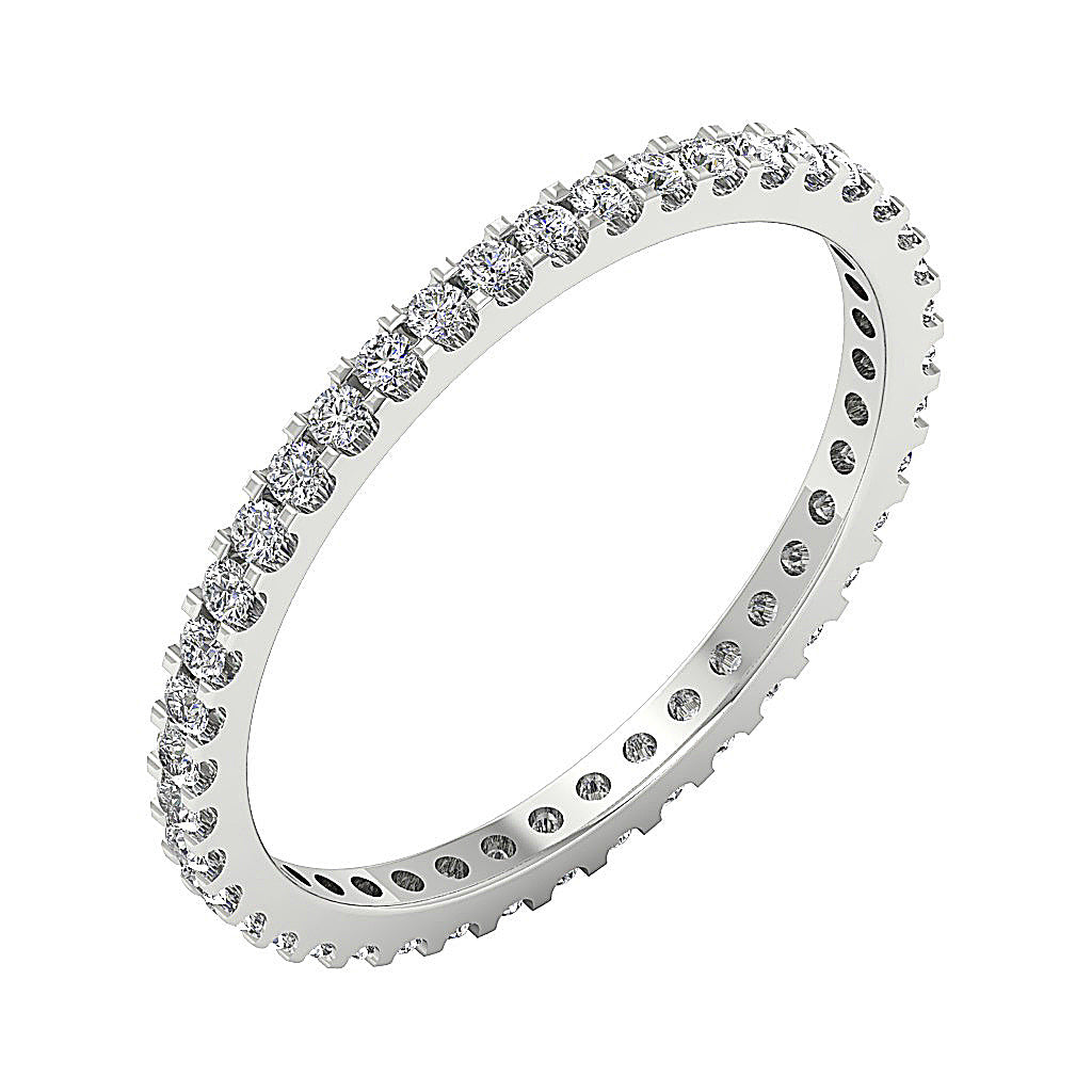 The Khalil 14K White Yellow Rose Gold Full Eternity Anniversary Diamond Ring For Her
