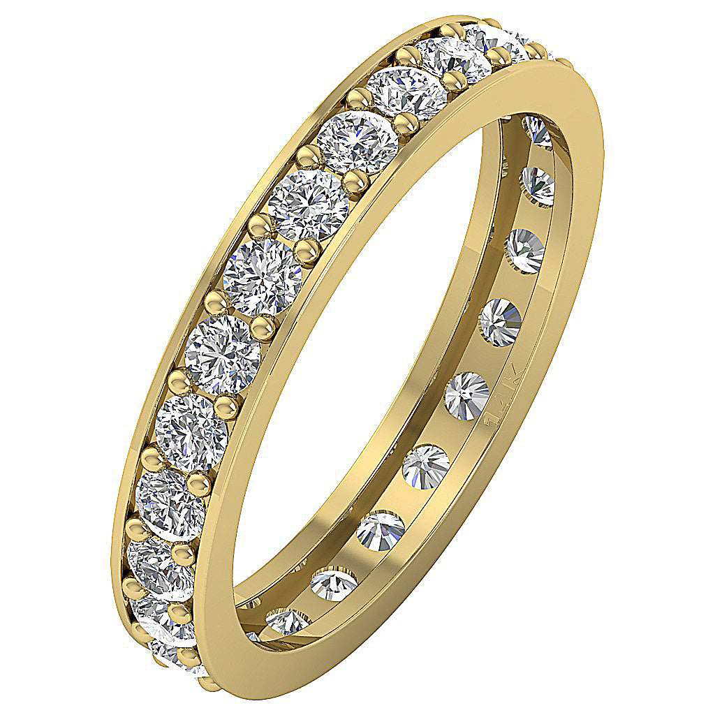 The Javier Beautiful Natural Diamond Full Eternity White Gold Ring For Her 2.50 mm