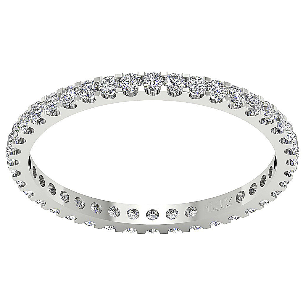 The Douglas Prong Set Eternity Wedding Ring Natural Diamond 14K White Gold
