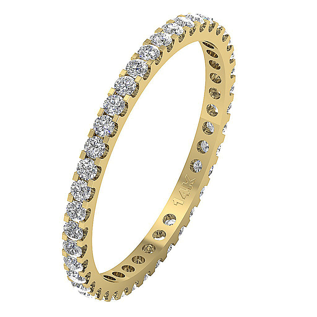 The Douglas Prong Set Eternity Wedding Ring Natural Diamond 14K White Gold