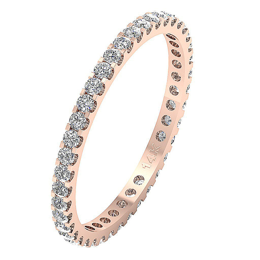 The Douglas Prong Set Eternity Wedding Ring Natural Diamond 14K White Gold