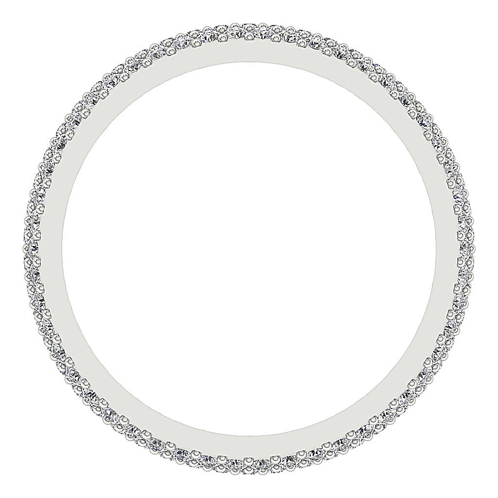 The Killian 14K Rose Gold Natural Diamond Three Row Full Eternity Wedding Ring For Her