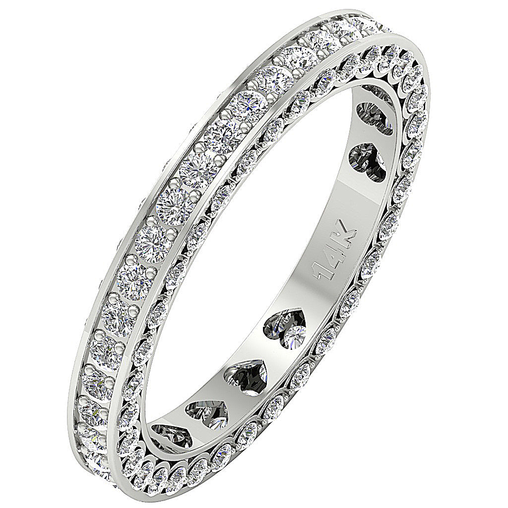The Maximus Enthralling Round Brilliant Cut Diamond 14K Gold Eternty Ring