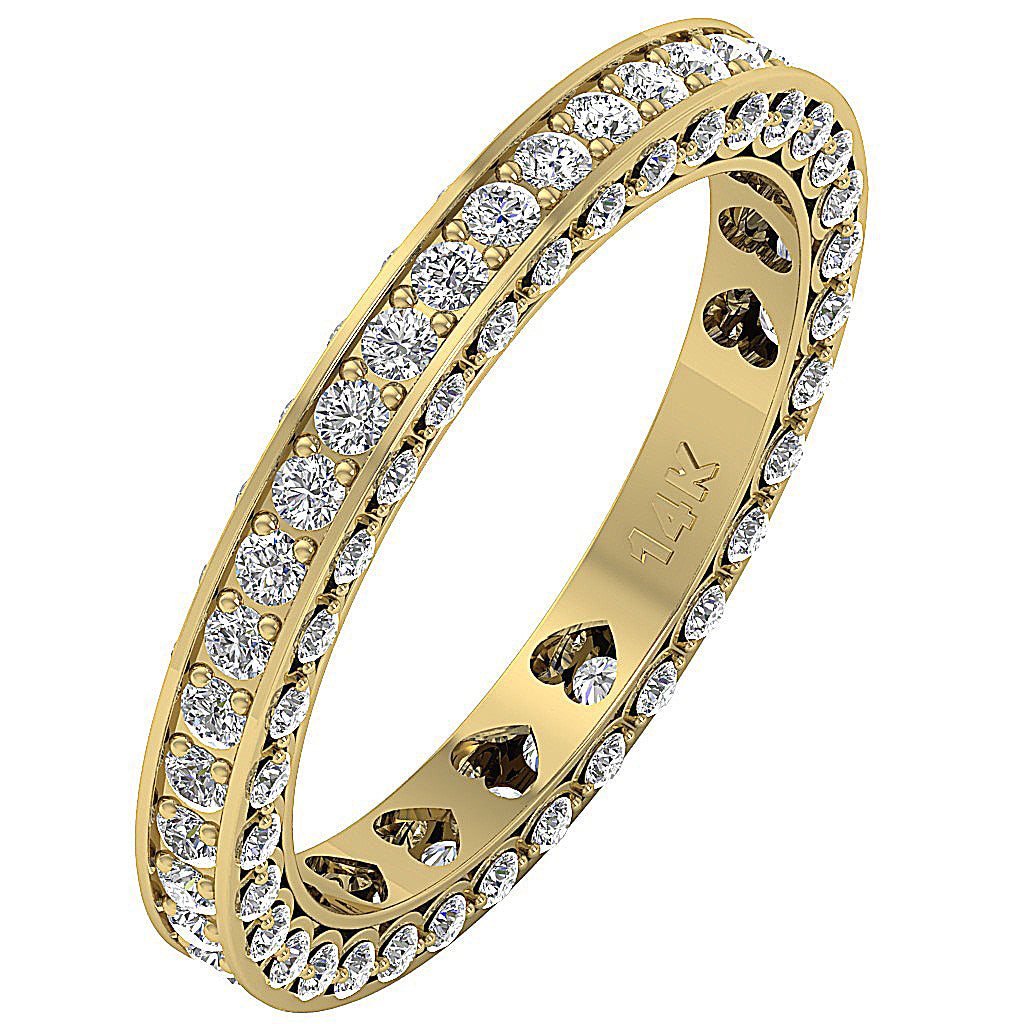 The Maximus Enthralling Round Brilliant Cut Diamond 14K Gold Eternty Ring