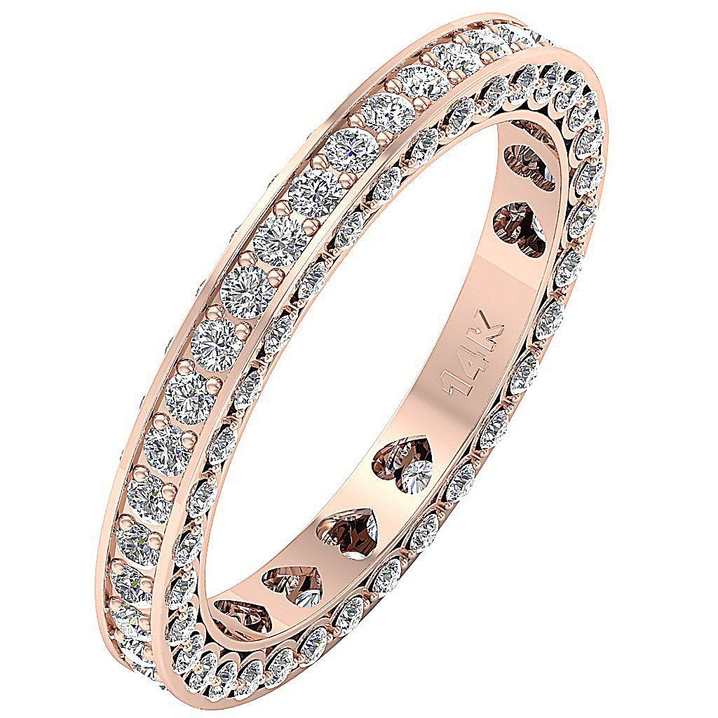 The Maximus Enthralling Round Brilliant Cut Diamond 14K Gold Eternty Ring