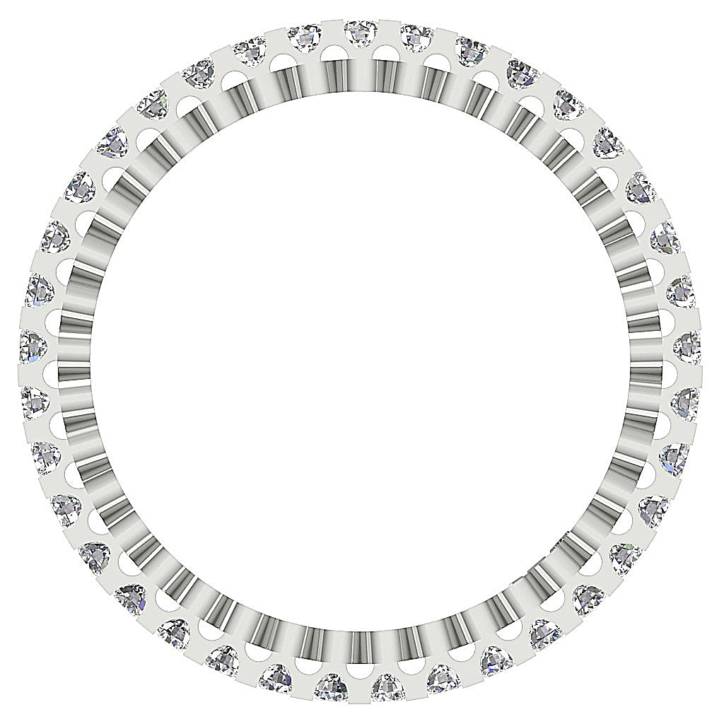The Yahir Classsic Eternity Wedding Ring Natural Diamond Prong Set 14K Gold