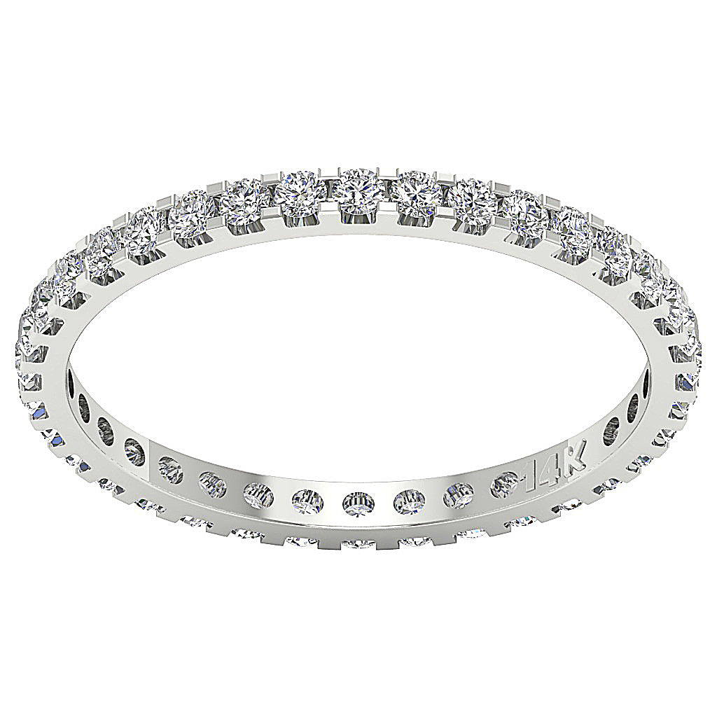 The Rohan Excellent Eternity Wedding Ring 14K Solid Gold Natural Diamond 2.50 mm