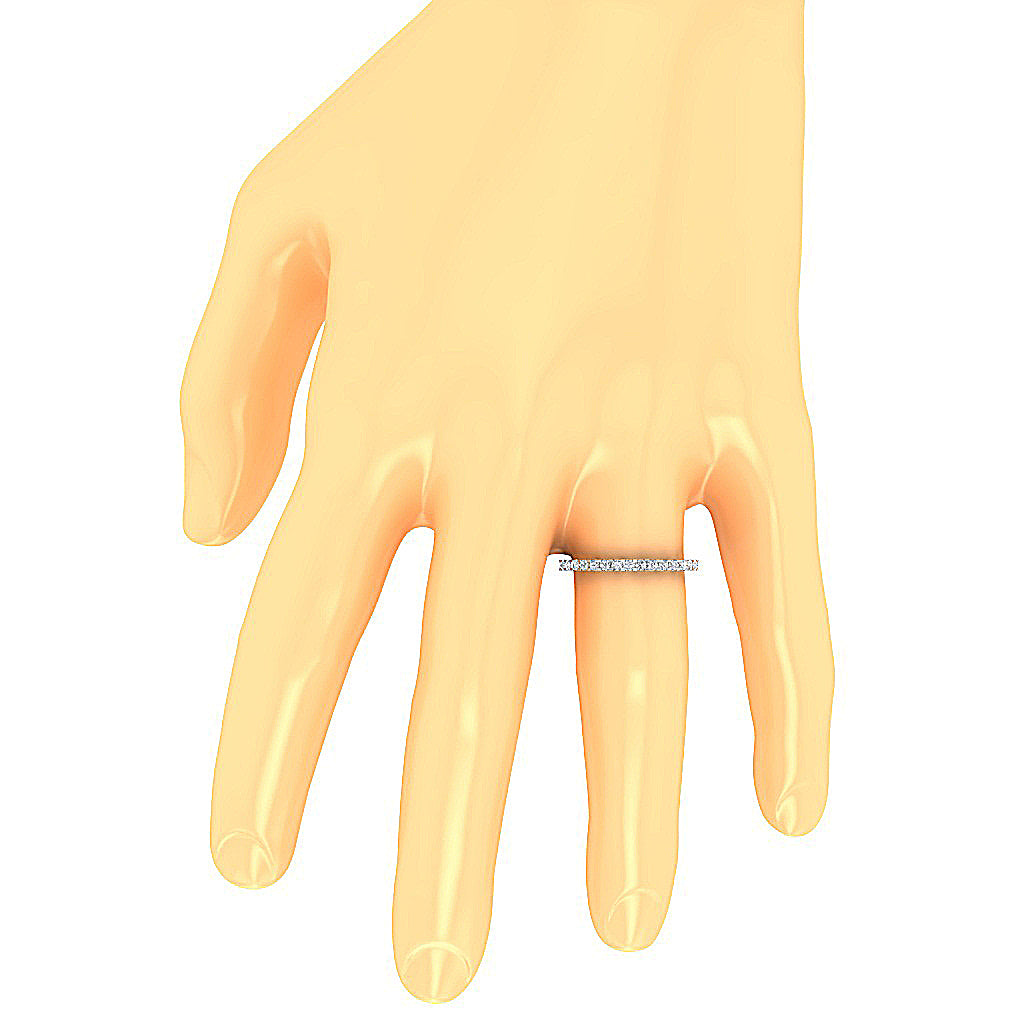 The Rohan Excellent Eternity Wedding Ring 14K Solid Gold Natural Diamond 2.50 mm