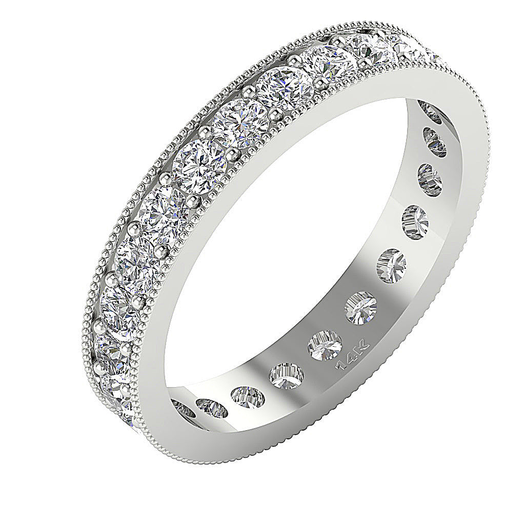 The Stephen Milgrain Designe Natural Diamond Eternity Wedding Ring