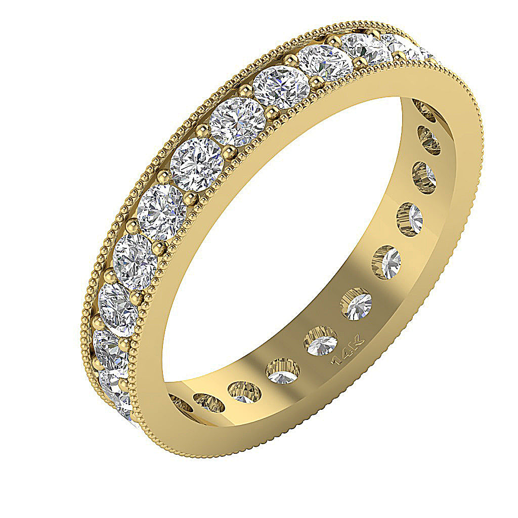 The Stephen Milgrain Designe Natural Diamond Eternity Wedding Ring