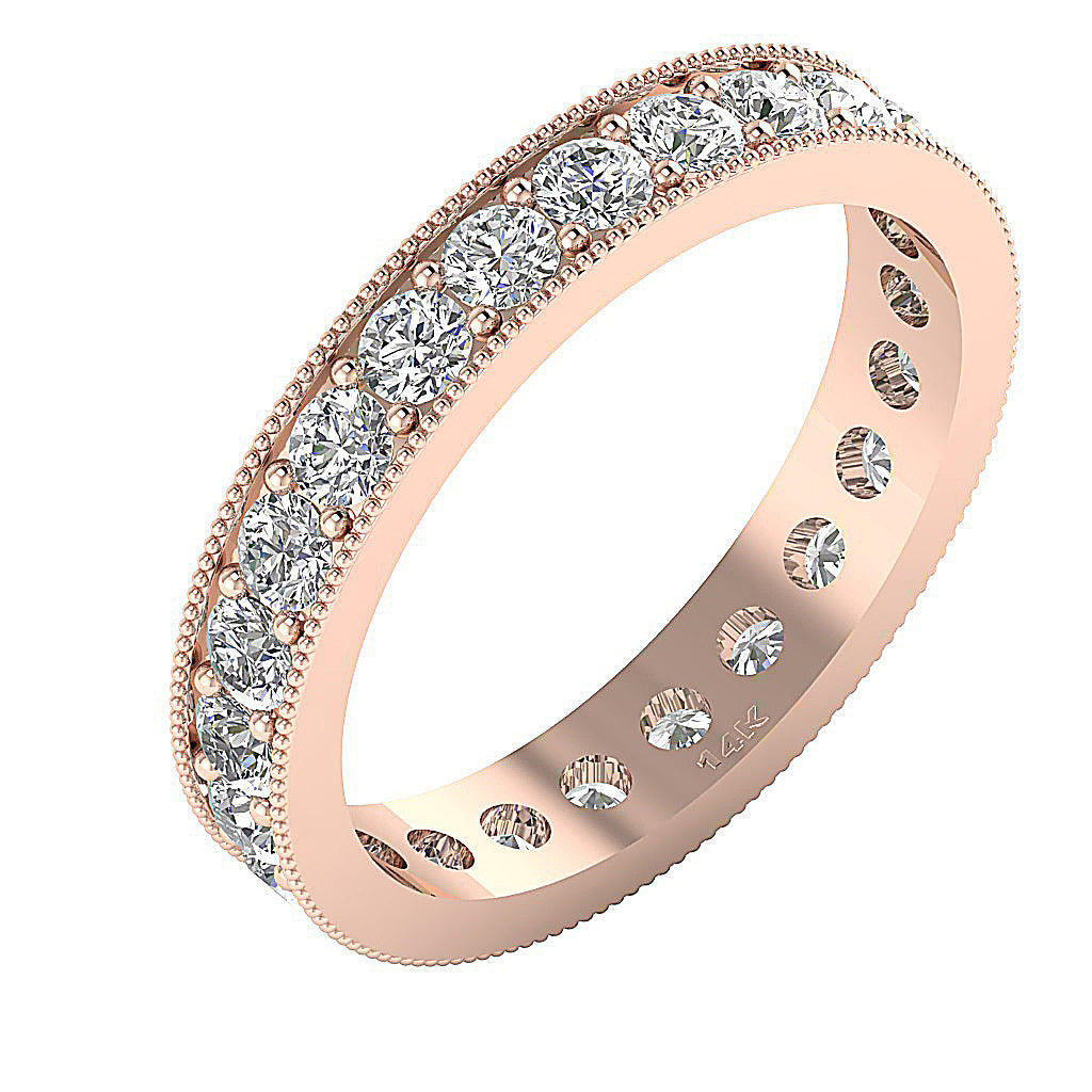 The Stephen Milgrain Designe Natural Diamond Eternity Wedding Ring