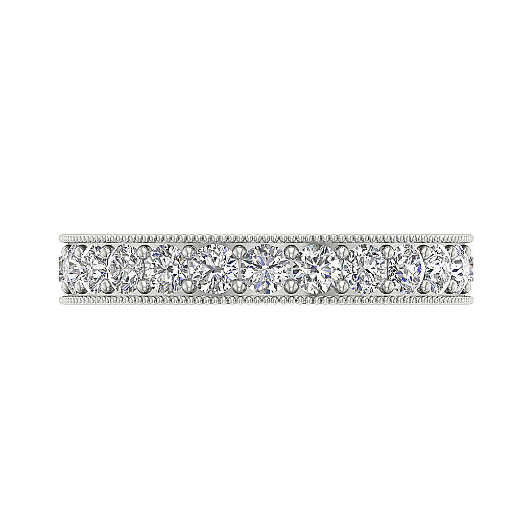 The Stephen Milgrain Designe Natural Diamond Eternity Wedding Ring