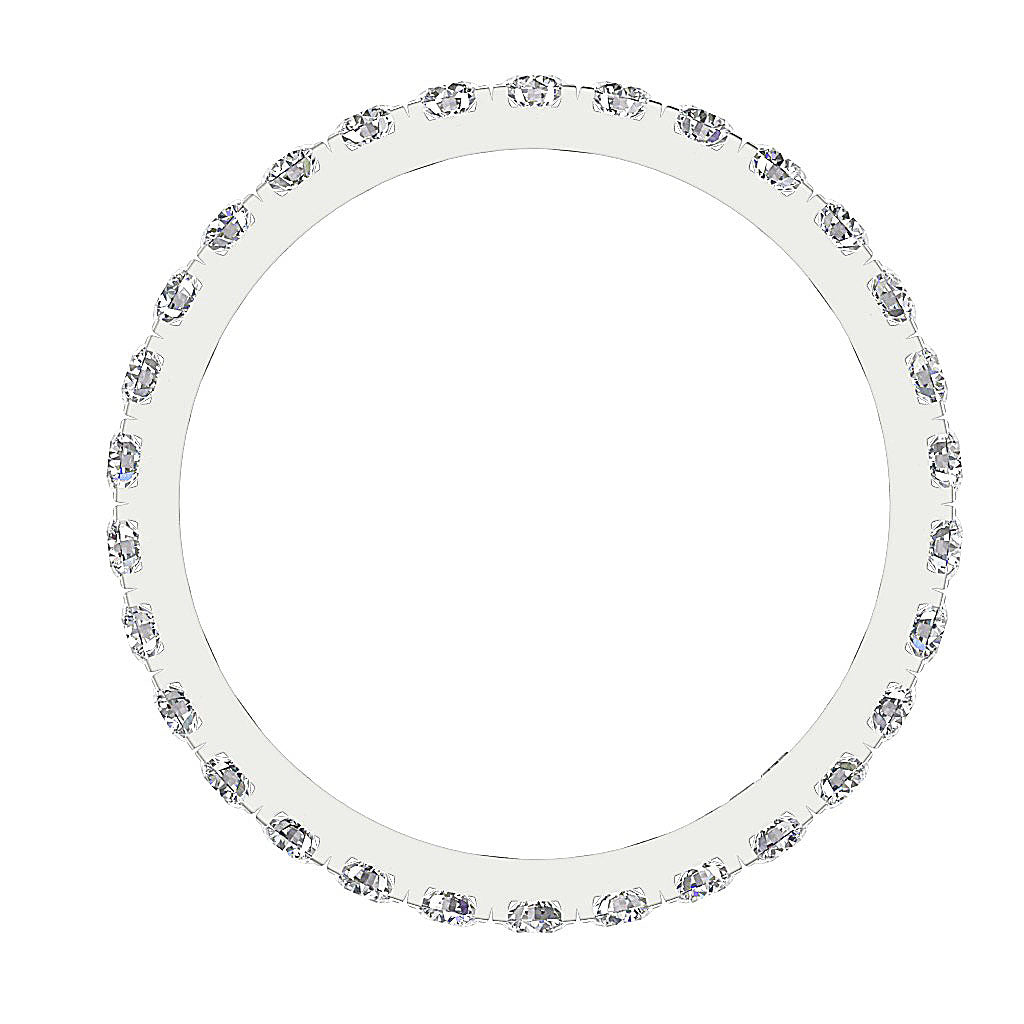 The Cayden Prong Set Round Cut Diamond Eternity Wedding Ring Gold Band For Her