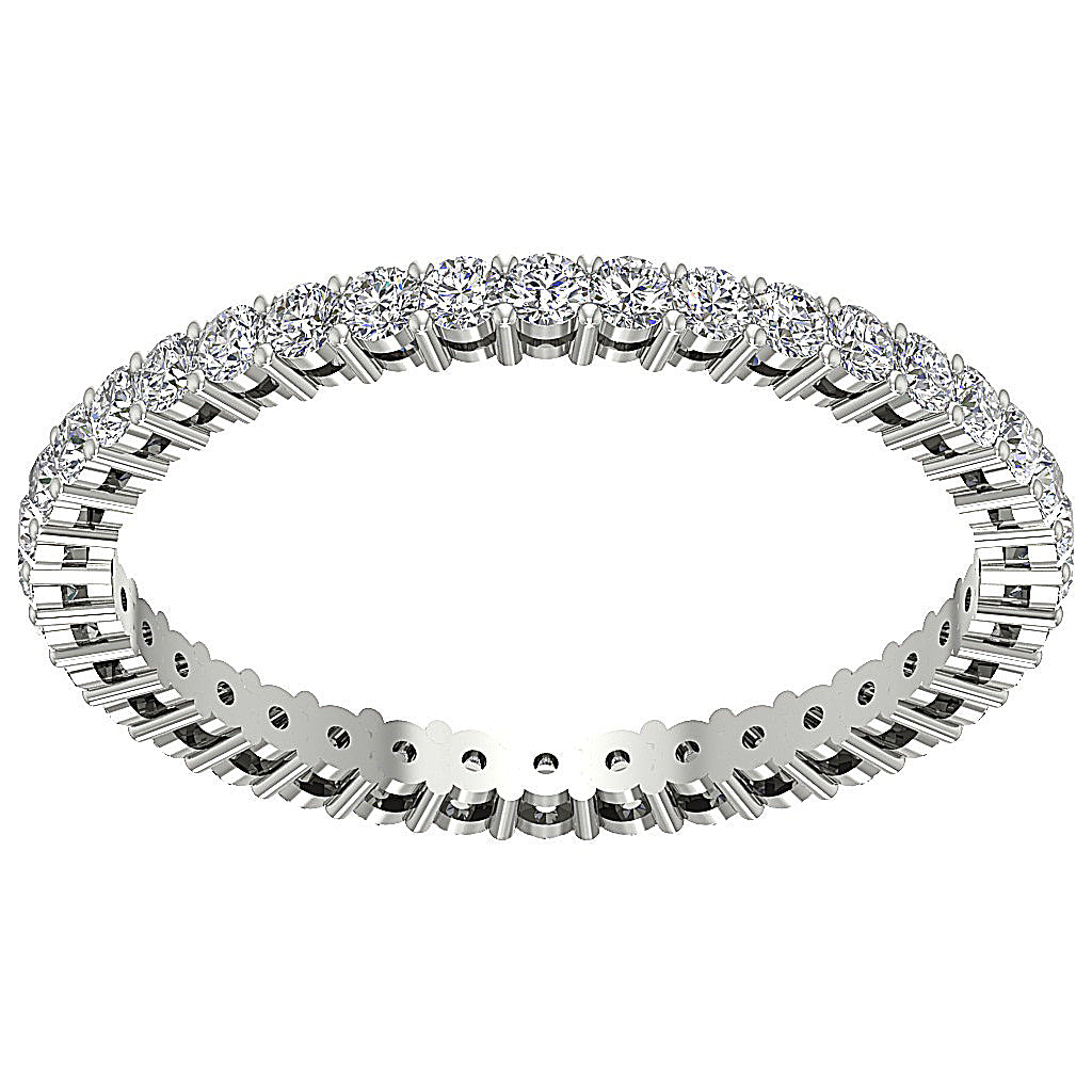The Marshall Infinite Sparkle Round Diamond 14K Solid Gold Eternity Anniversary Ring