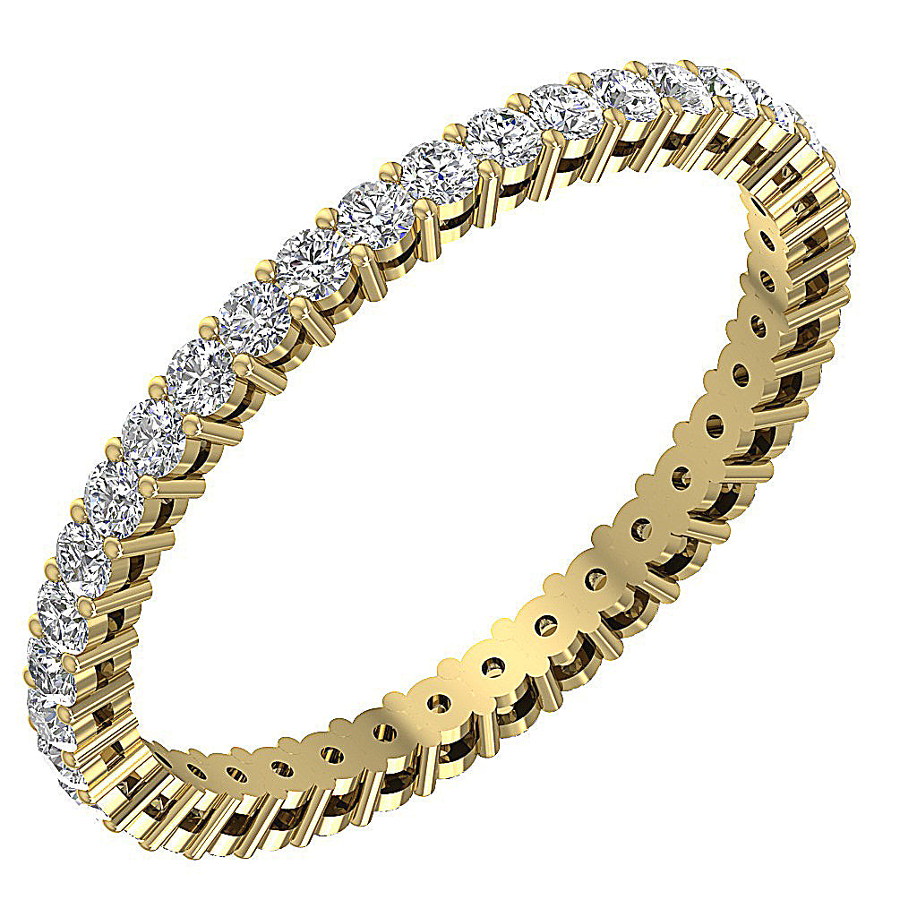 The Marshall Infinite Sparkle Round Diamond 14K Gold Eternity Ring
