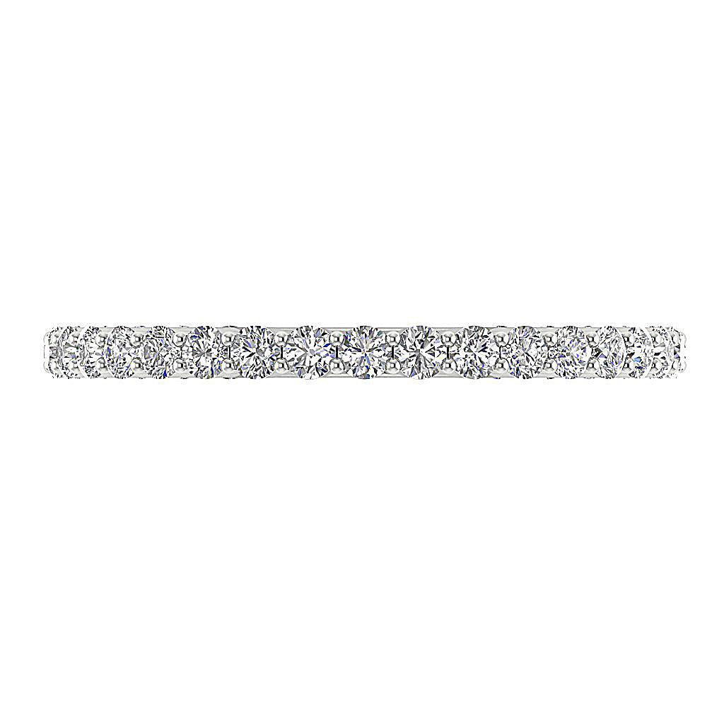 The Franco Round Brilliant Cut Diamond 14K White Gold Eternity Wedding Ring