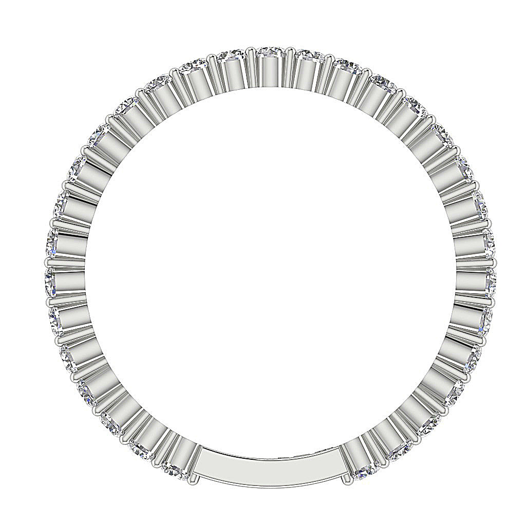 The Franco Round Brilliant Cut Diamond 14K White Gold Eternity Wedding Ring