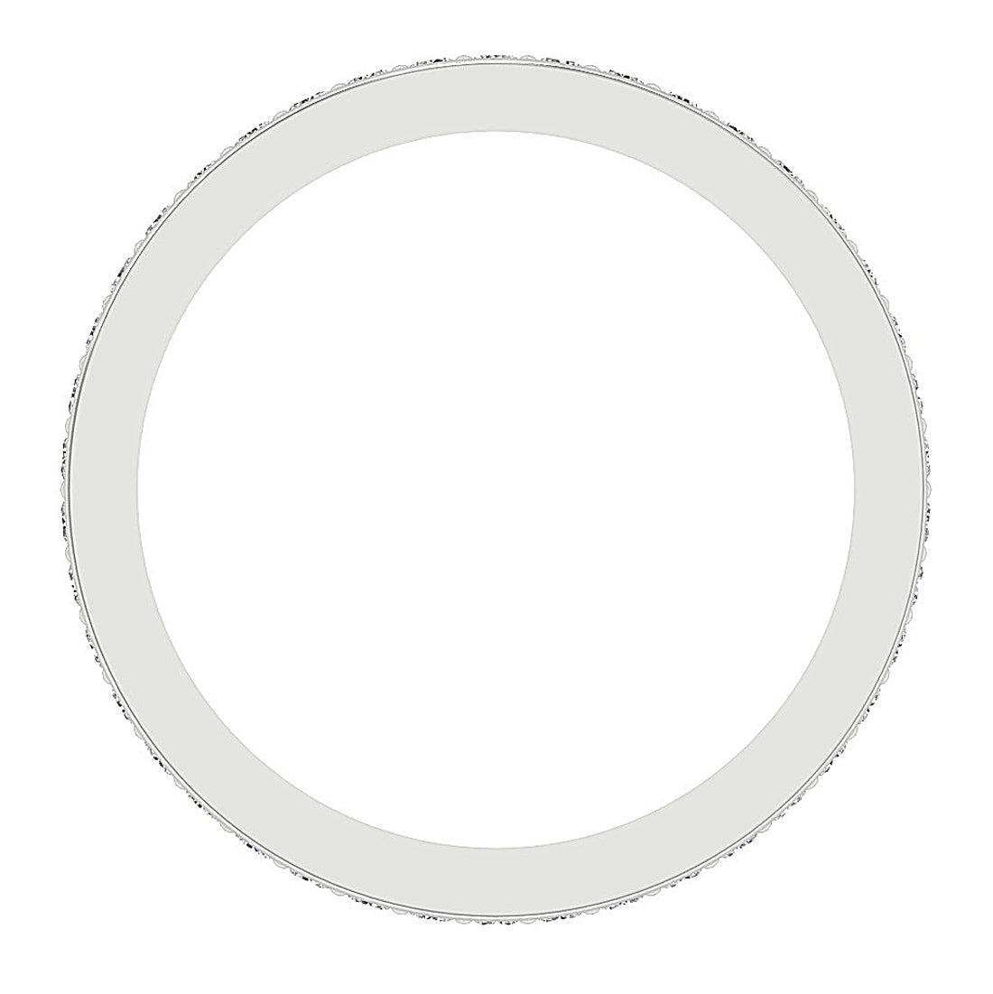 The Sage Classsic Two Row Natural Diamond Eternity Anniversary Gold Ring 3.90 mm