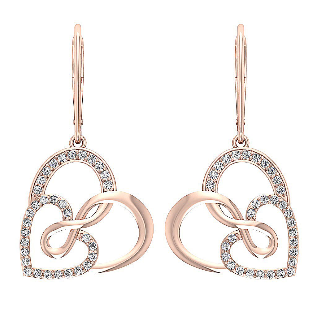 VVS1/VS1/SI1/I1 0.70 Ct Chandelier Engagement Earrings Natural Diamond 18k/14k Yellow Gold Prong Set