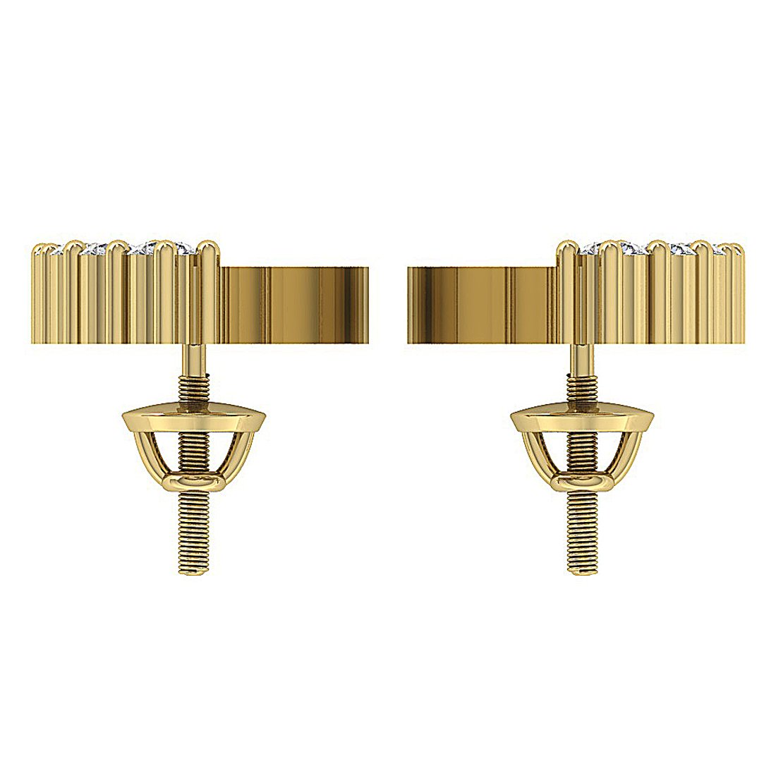 18k/14k Rose Gold Fashion Wedding Earrings Genuine Diamond SI1/I1 G 0.30 Ct Prong Set