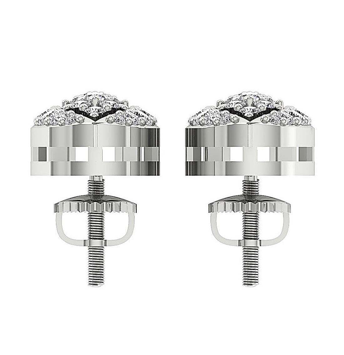 SI1/I1 G 1.00 Ct Fashion Wedding Earrings Genuine Diamond 18k/14k Yellow Gold Prong Set