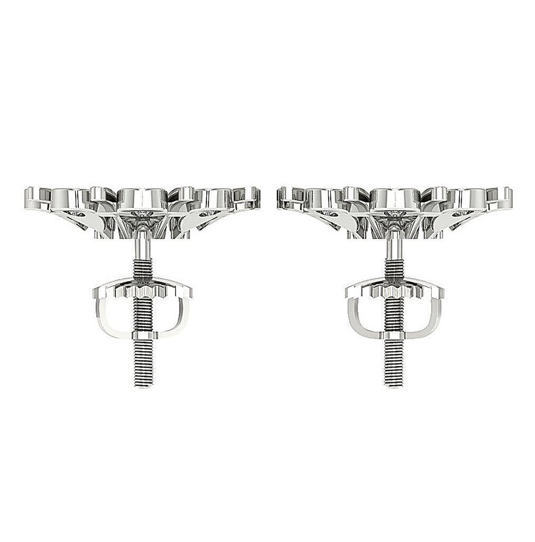 Genuine Diamond Solitaire Studs Wedding Earring SI1/I1 G 0.60 Ct 18k/14k White Gold Prong Set