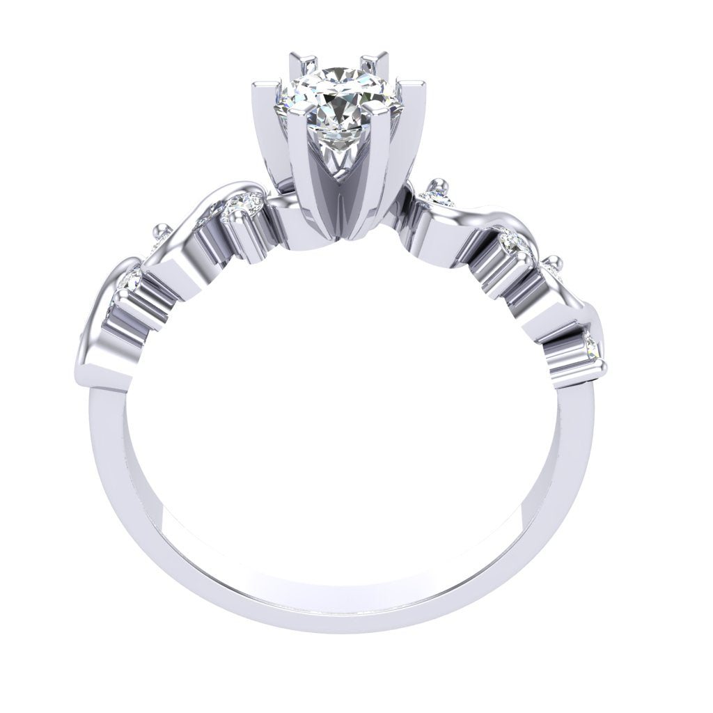 Round Cut Solitaire Diamond Engagement Ring I1 G 0.70 Carat 14K Yellow Gold