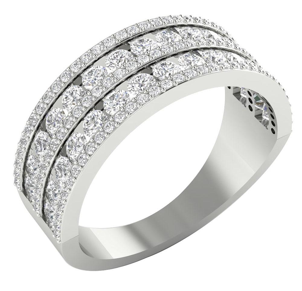 Designer Engagement Round Diamond Ring SI1 G 2.15 Ct Natural Diamond 7.50 MM