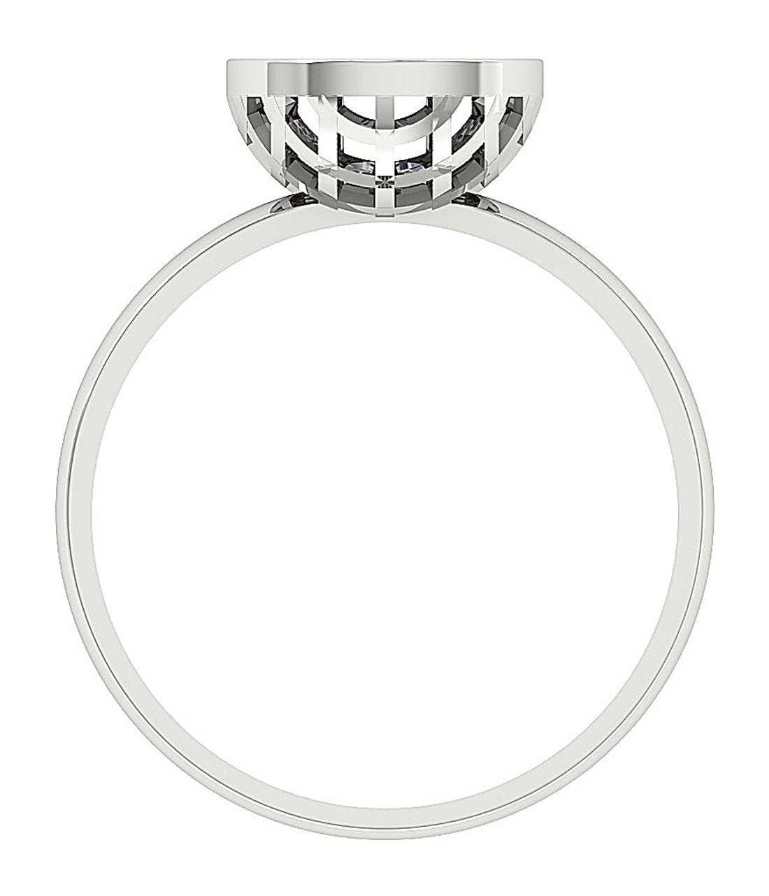 Engagement Prong Set SI1 G 0.35 Ct Round Diamond Solid Gold 9.85MM
