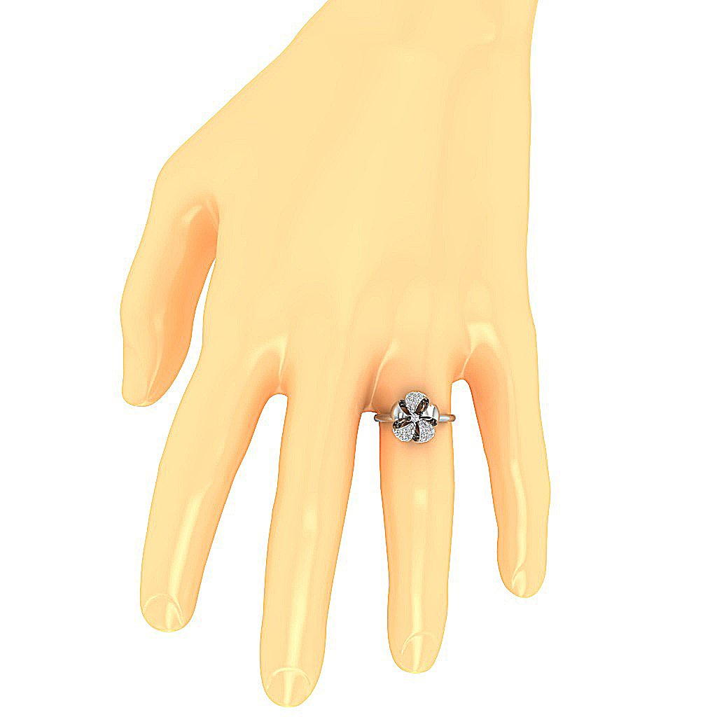 14K Rose Gold Designer Anniversary Ring Round Diamond SI1 G 0.60 Ct Prong Set 13.50 MM