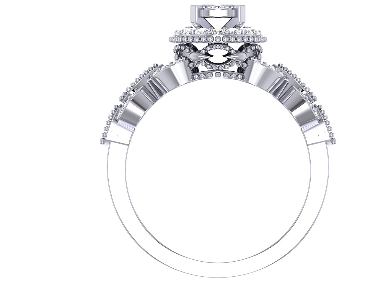 Designer Engagement Anniversary Ring I1 G 0.55 Carat Genine Diamond 14K Solid Gold