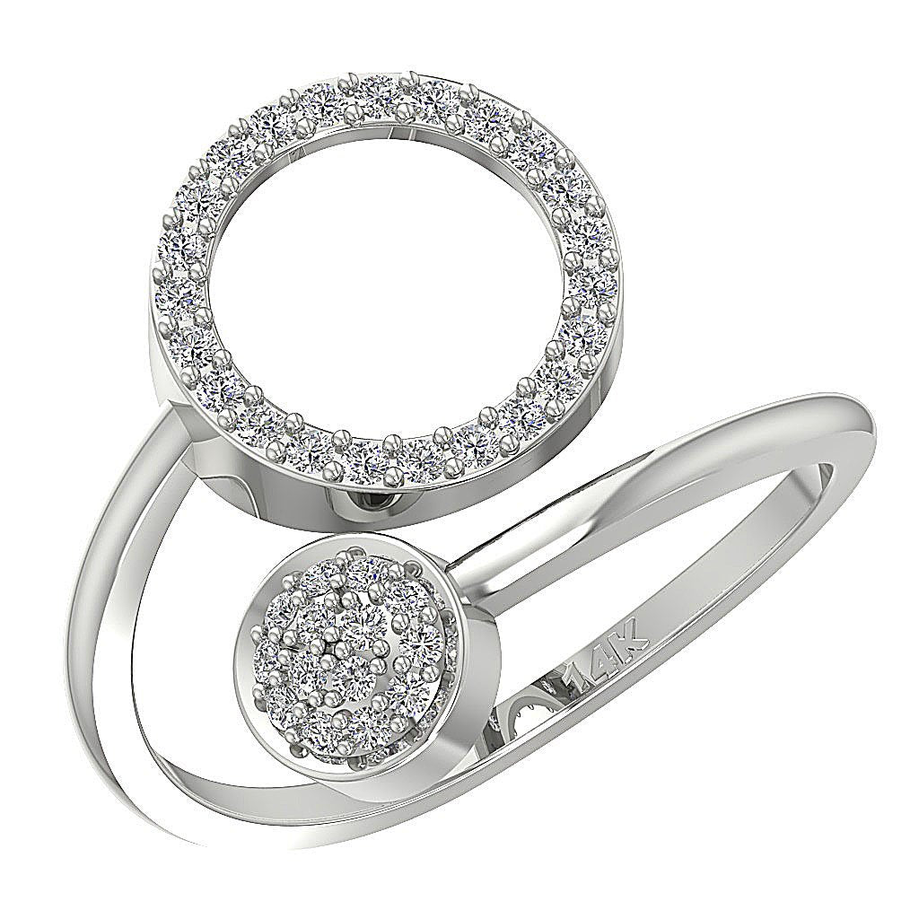 Engagement Ring SI1 G 0.30 Ct Genuine Round Cut Diamond Prong Set 16.40 MM