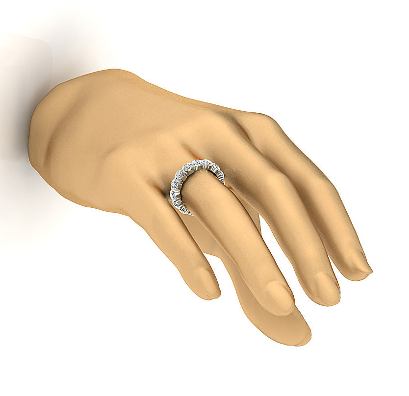 Diamond For Good Eternity Band Engagement Ring Diamond I1 G 5.00 Carat 14K Gold